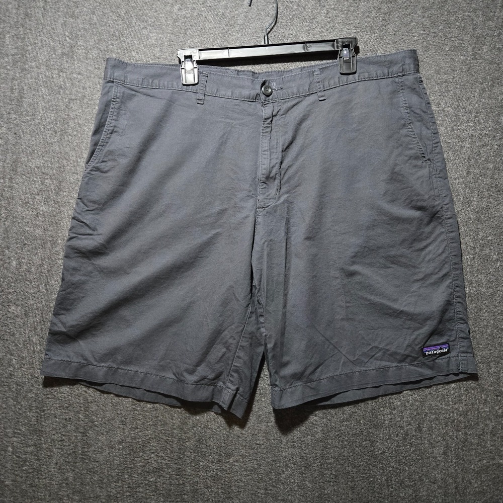 Patagonia Shorts Men 40 x 10 Gray Organic Cotton Hemp Chino Hike Walking Outdoor